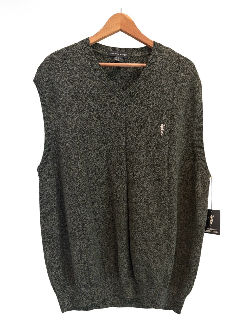 NWT Fairway Outfitters Sleeveless V-Neck Sweater Vest Size XL Hunter Green Golf